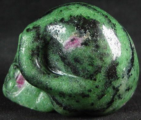 Ruby with Zoisite Skull Green An excellent stone for energy 165